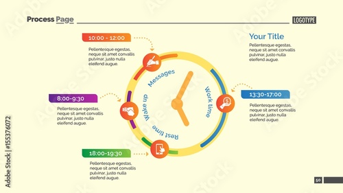 Clock Infographic Diagram Slide Template