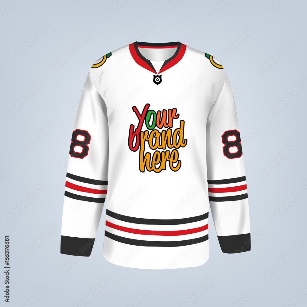 Fototapeta premium Vector illustration of hockey team jersey template