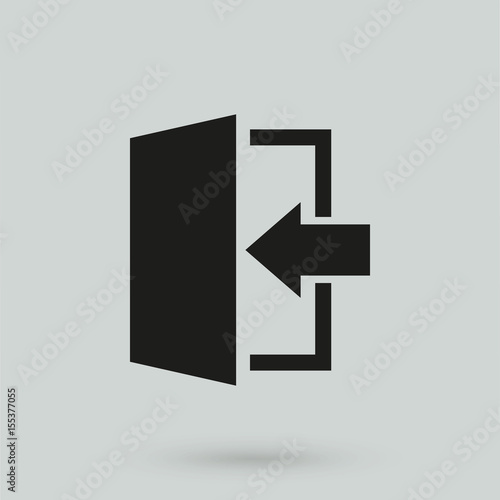 exit icon in a simple style