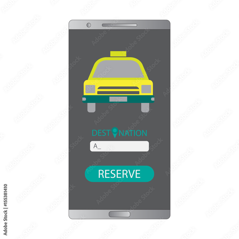 Taxi booking / reservation on mobile phone Taxi booking / reservation on mobile phone