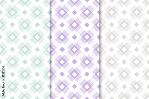 Abstract geometric background. Seamless patterns collection