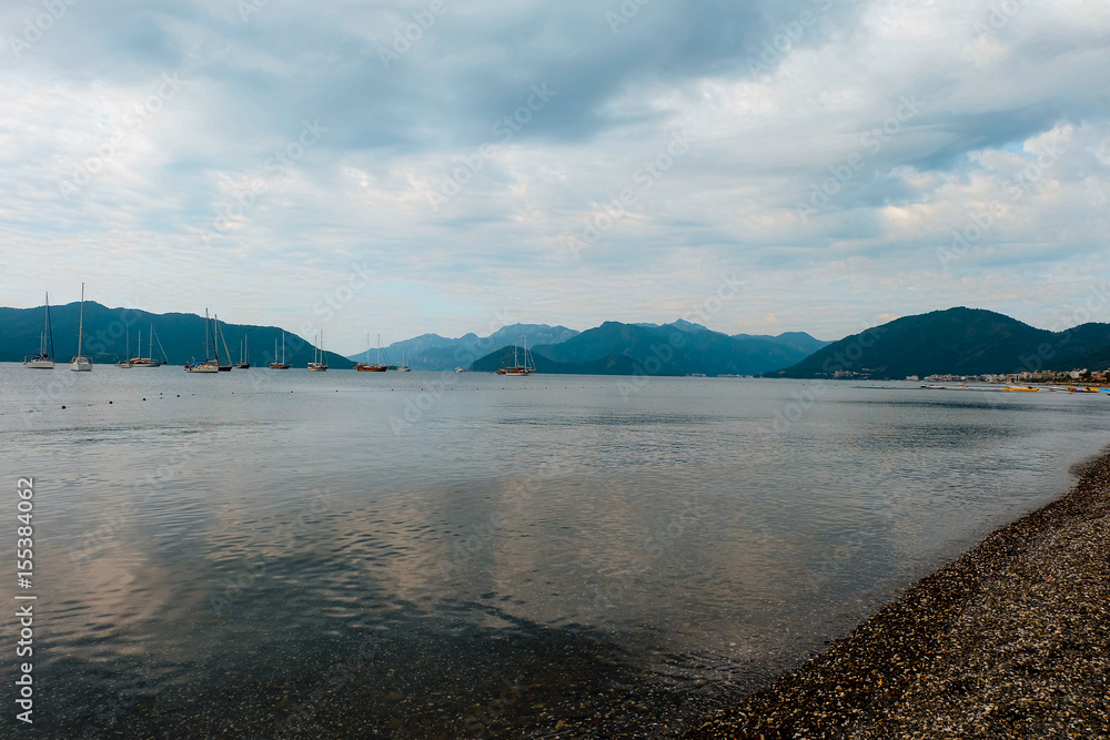 Sea of Marmaris, Turkey with beautiful scenery Sea of Marmaris, Turkey with beautiful scenery
