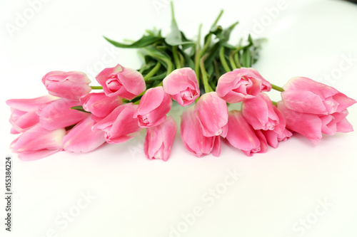 Spring flowers on a white background