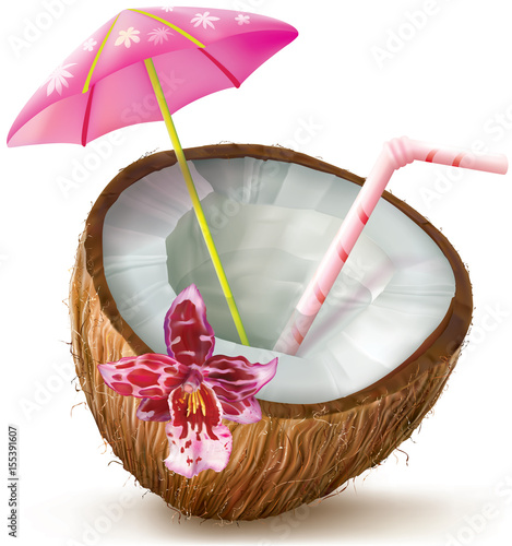 Exotic coconut cocktail