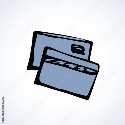 Credit card. Vector drawing