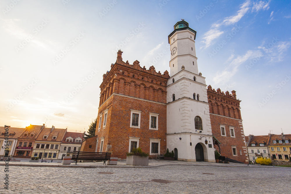 SANDOMIERZ, POLAND - APRIL 04: Old town hall in Sandomierz