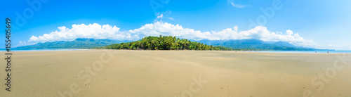 Panorama of Marino Ballena National Park in Uvita - Punta Uvita - Beautiful beaches and tropical forest at pacific coast of Costa Rica