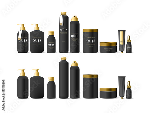 Realistic white cosmetic cream container