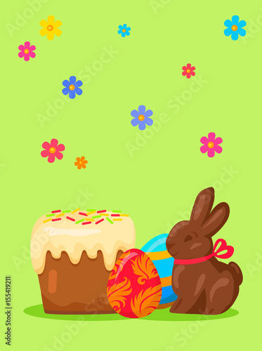 Easter Festive Concept with Traditional Meals
