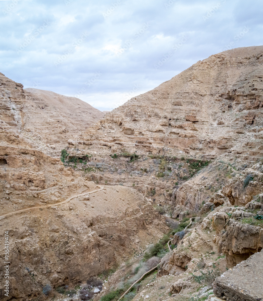 The Wadi Qelt, mountain area in Israel