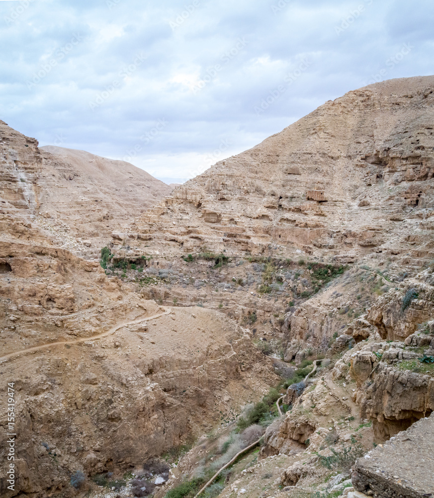 The Wadi Qelt, mountain area in Israel The Wadi Qelt, mountain area in Israel