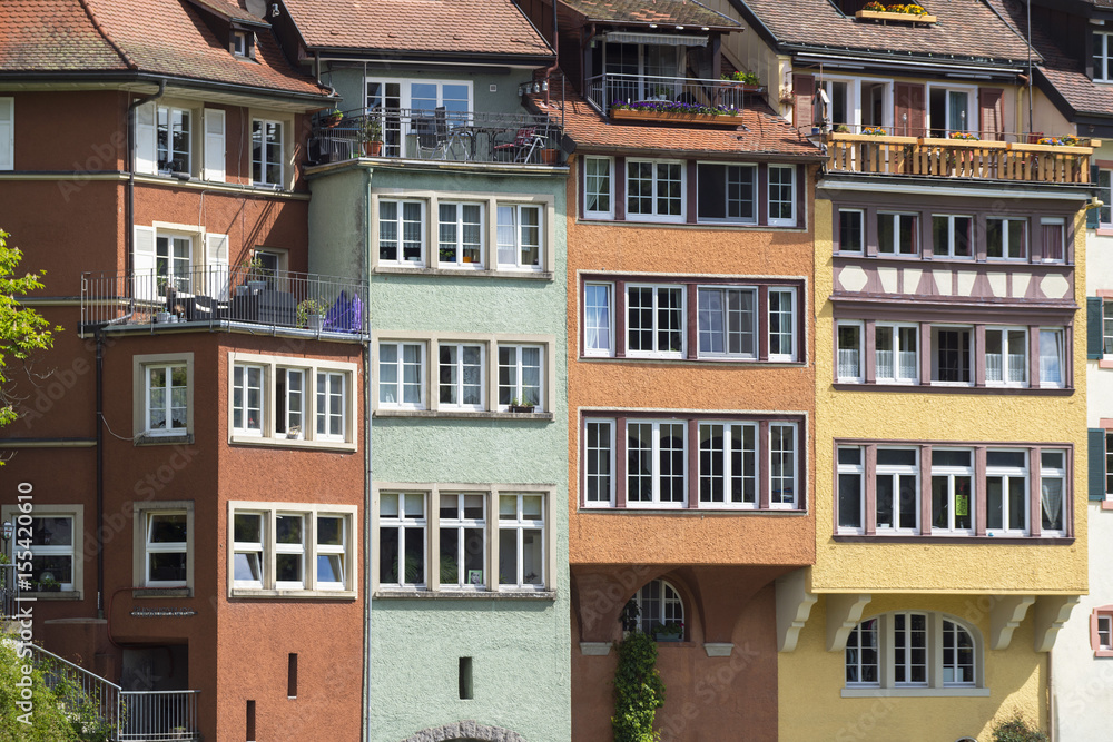 Altstadtfassaden in Laufenburg, Baden