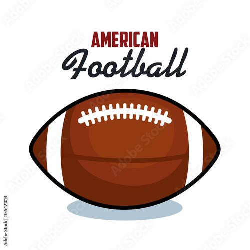 american football sport ball isolated icon vector illustration design