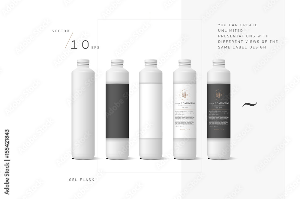 Realistic white cosmetic cream container.