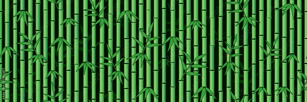 Naklejka Bambusowy tło bezszwowy wzoru wektor bambusowy wzór
