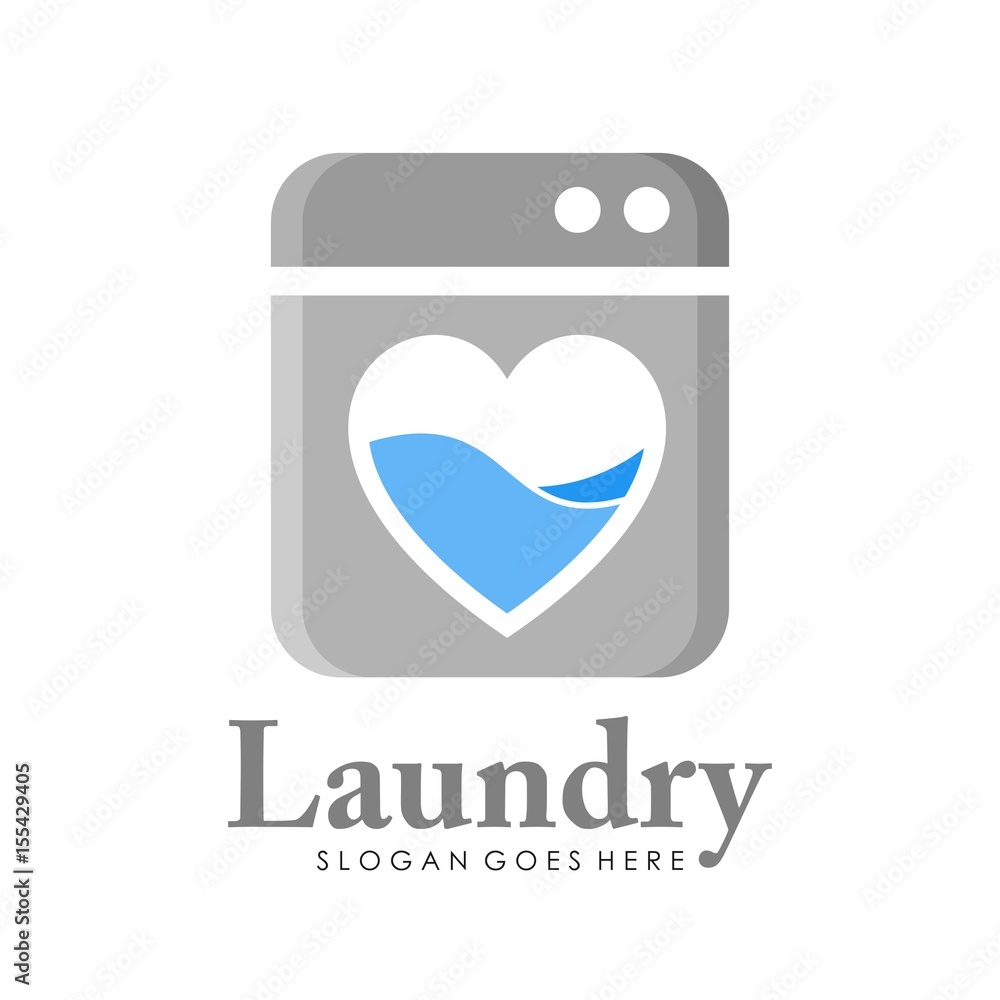 Unique and creative laundry logo design vector Unique and creative laundry logo design vector