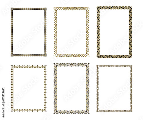 Set luxury decorative frame. vector illustration