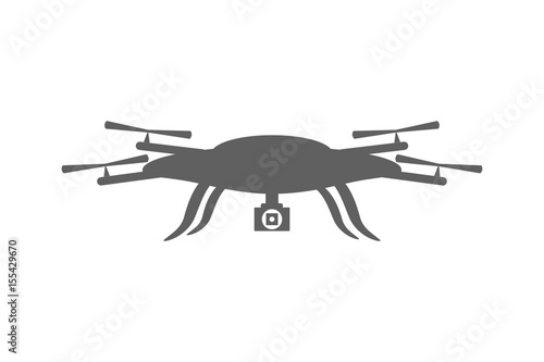 Drone icon. Drone isolated on white background