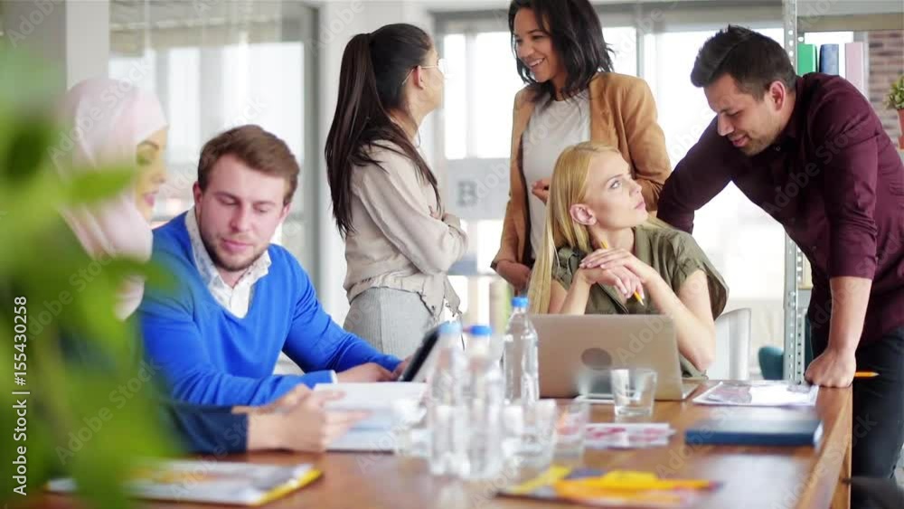 Multi ethnic group during business encounter Multi ethnic group during business encounter