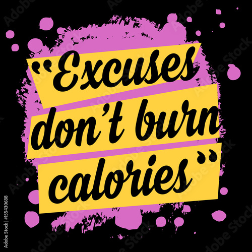 Fitness motivation quote poster.