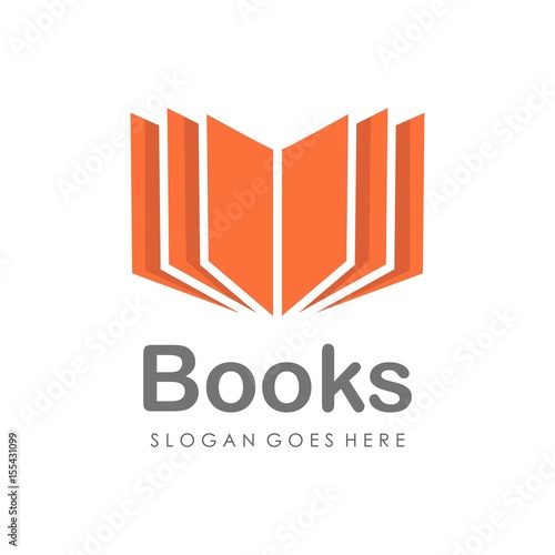 Book logo design vector
