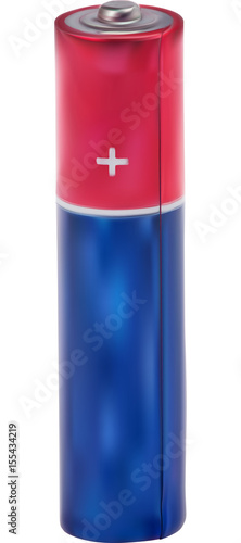 illustration wth red and blue small battery