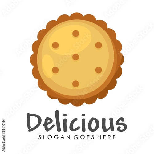 Biscuit crackers illustration logo design vector