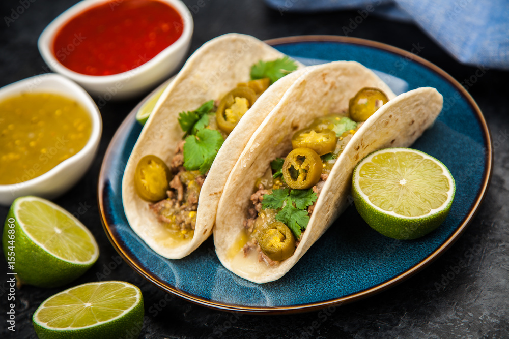 Mexican tacos with beef Mexican tacos with beef
