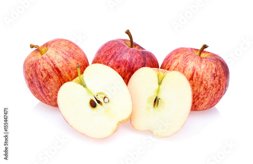 Gala apples isolated on white background