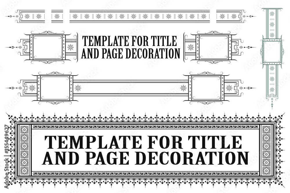 Fototapeta premium Decorative frame. Vector template.