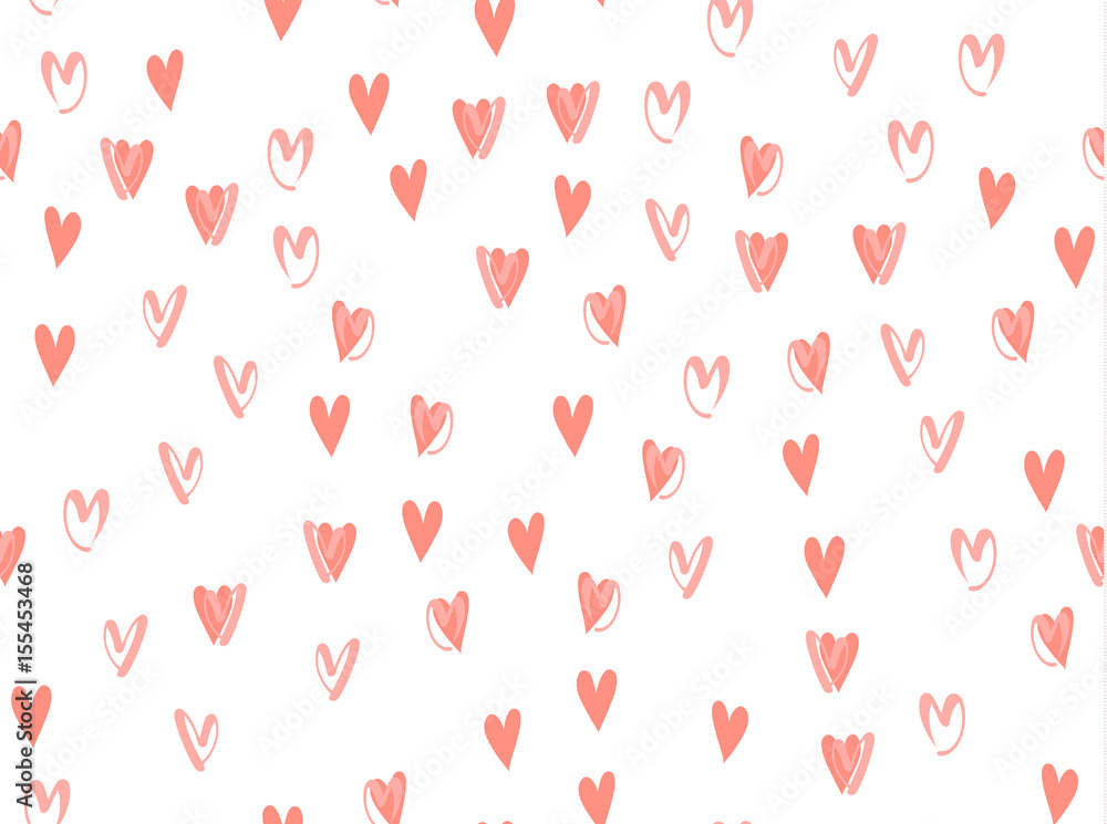 Red And Pink Hearts Background