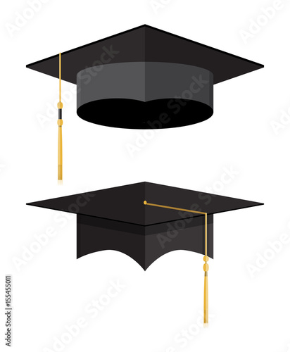 Academic graduation cap. Student hat