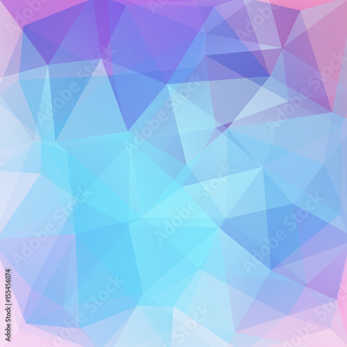 Background made of pastel pink, blue triangles. Square composition with geometric shapes. Eps 10