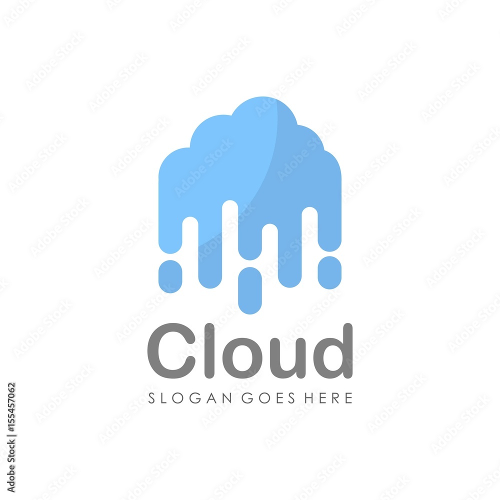 Obraz premium Cloud logo design vector