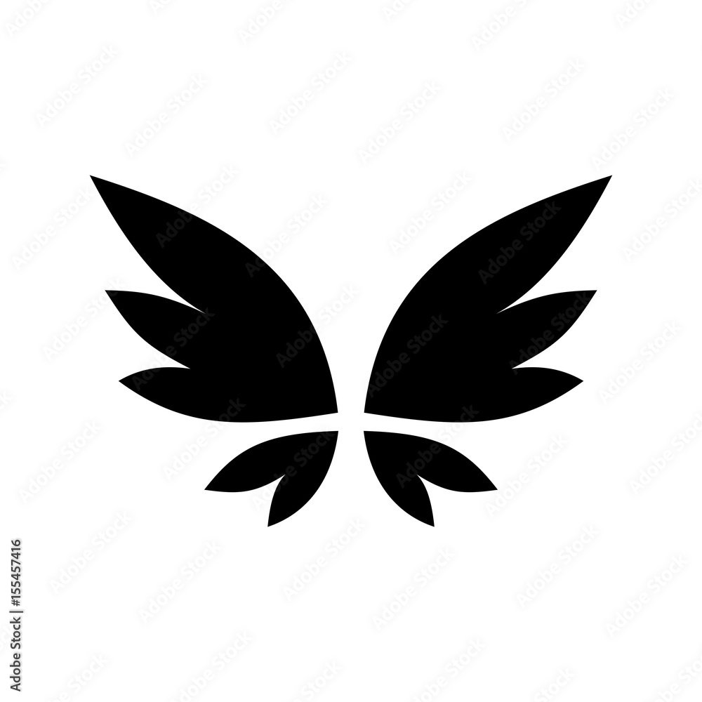 Wing silhouette design vector