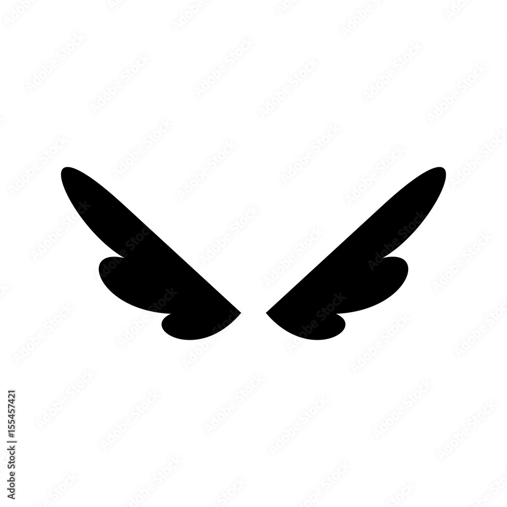 Wing silhouette design vector Wing silhouette design vector
