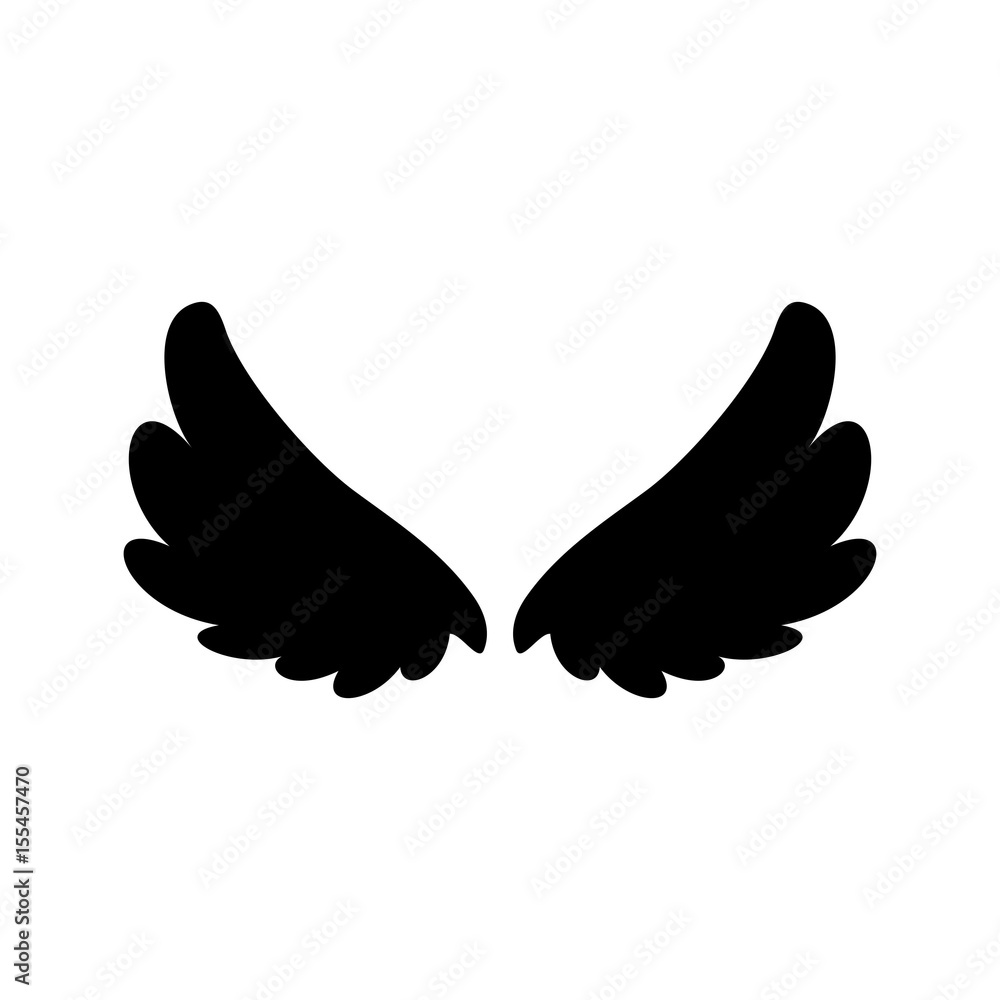 Wing silhouette design vector Wing silhouette design vector