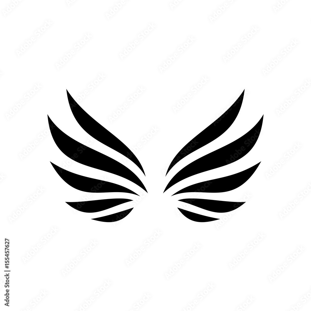 Wing silhouette design vector Wing silhouette design vector
