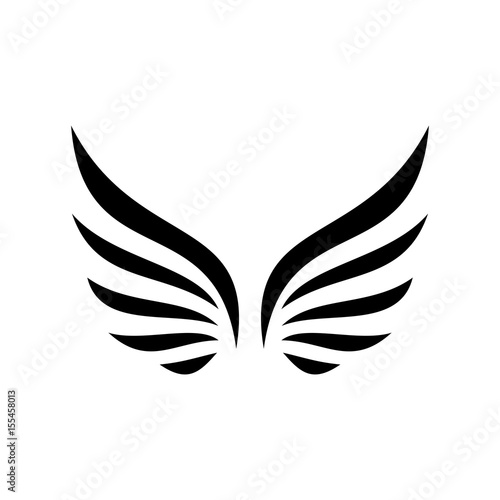 Wing silhouette design vector