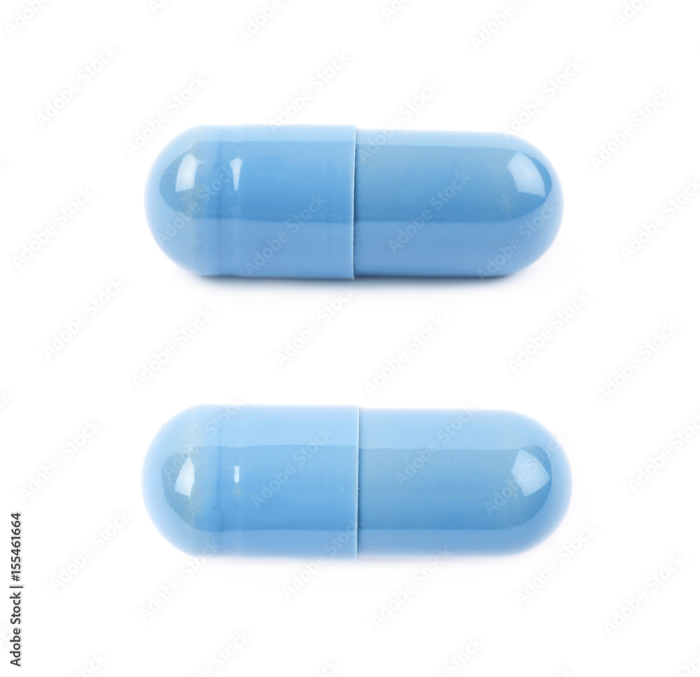 Single softgel capsule pill isolated Single softgel capsule pill isolated