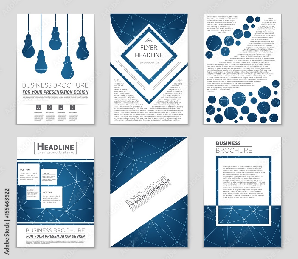 © happyvector071 - Abstract vector layout background set. For art template design, list, front page, mockup brochure theme style, banner, idea, cover, booklet, print, flyer, book, blank, card, ad, sign, sheet,, a4