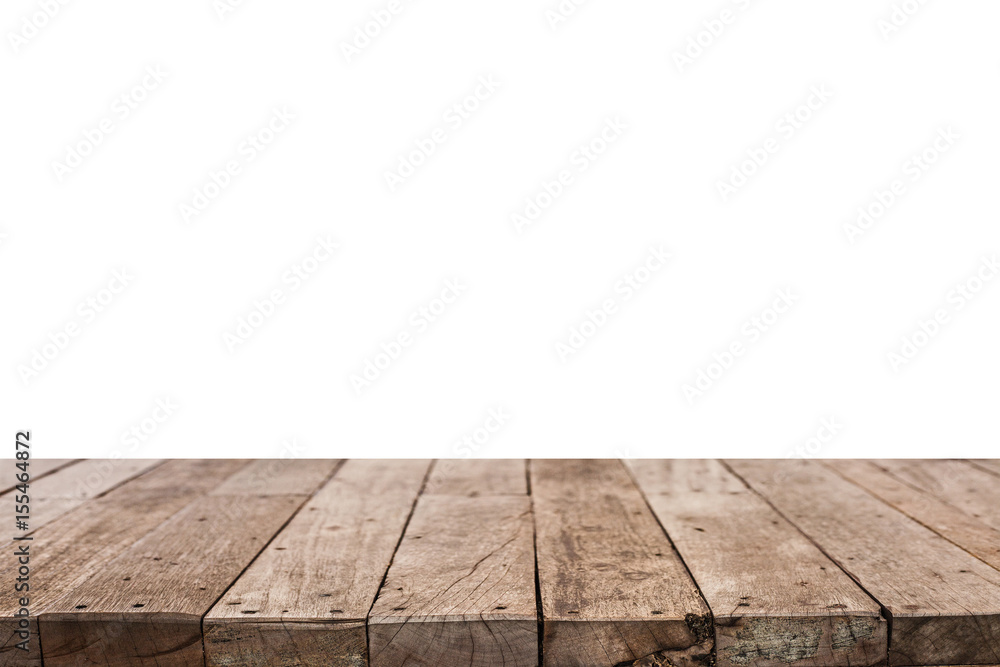 Wood table top on isolate Wood table top on isolate