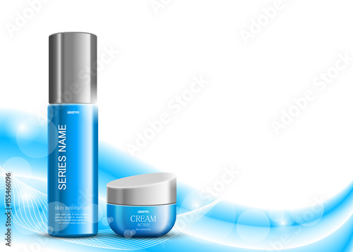 Skin moisturizer cosmetic design template