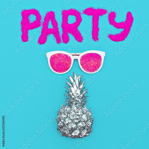 Party Beach Sunglasses Silver Pineapple Minimal art photo