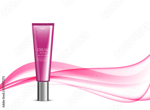 Skin moisturizer cosmetic design template