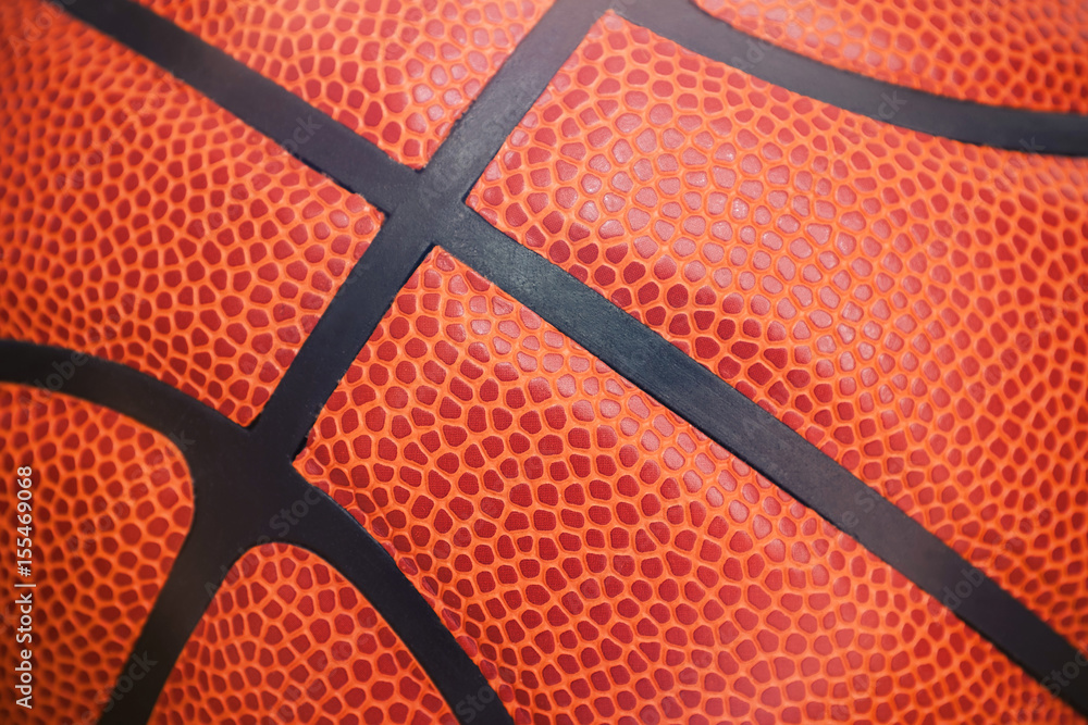 Fototapeta premium Closeup detail of basketball ball texture background