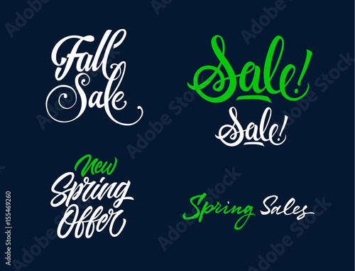 Four Sale Letterings Set