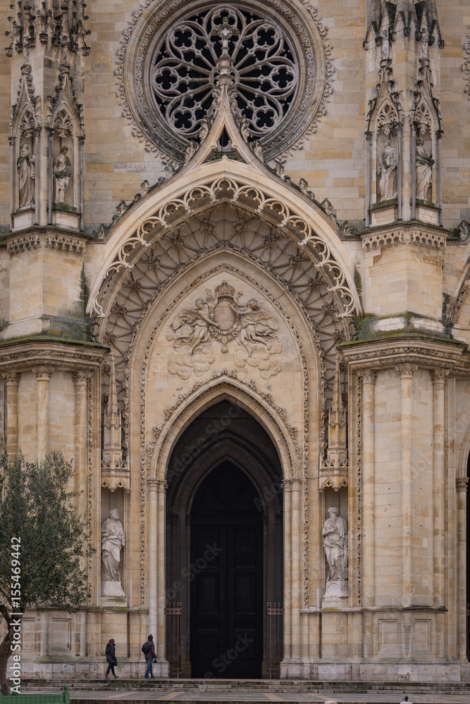 The entrance to the Cathedral of Sainte-Croiz d'Orleans, Orleans, France