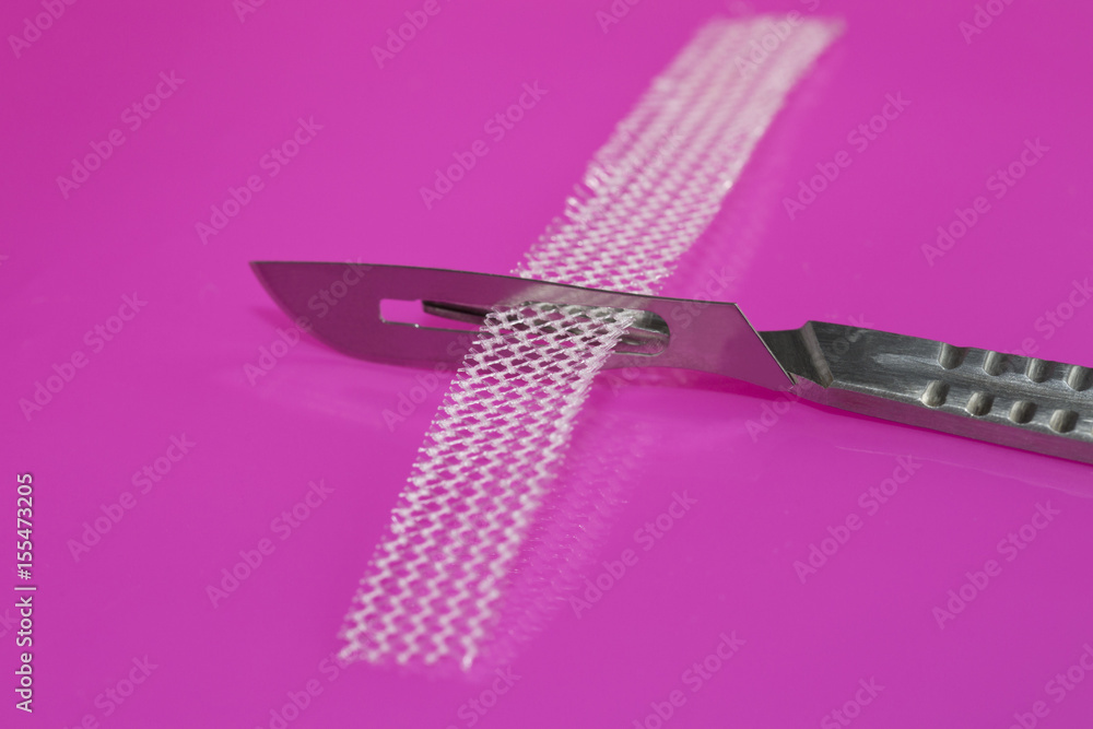 Surgical knife and tensionfree vaginal tape for TVT operation Stock