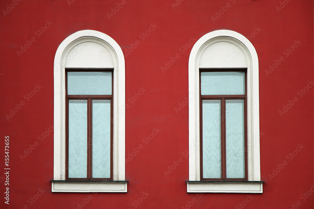 The facade of an old house in the center of the city. The facade of an old house in the center of the city.